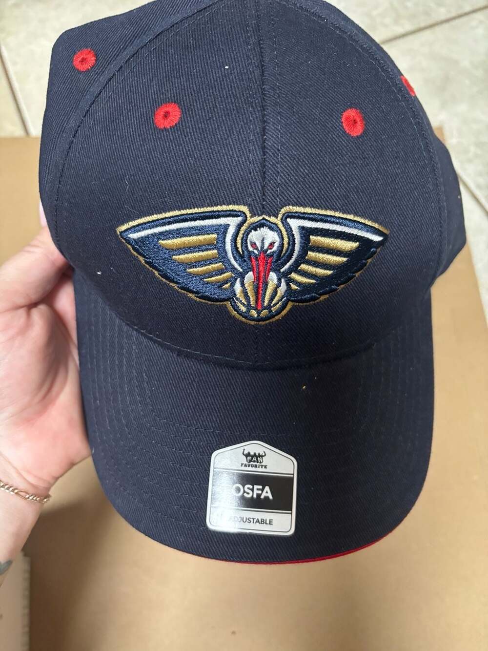 Fan Favorite New Orleans Pelicans Navy Blue Adjustable Hat Cap OSFA